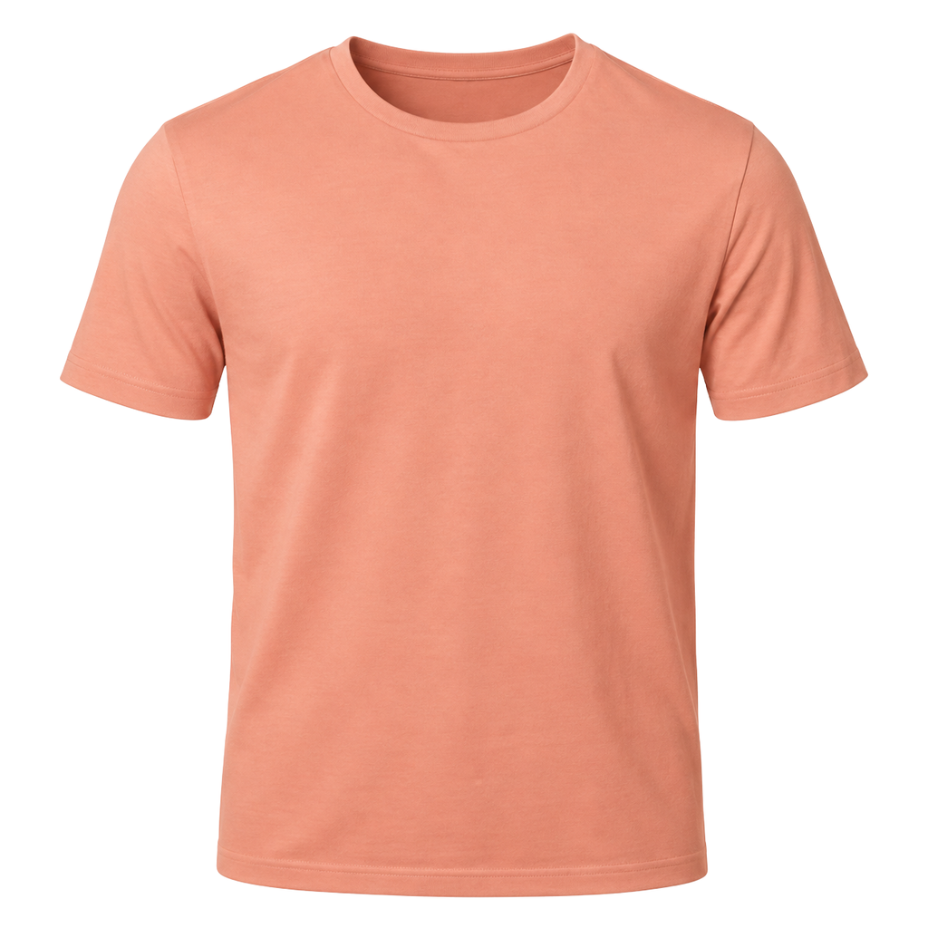 Premium Cotton Crew Neck T-Shirt – Salmon