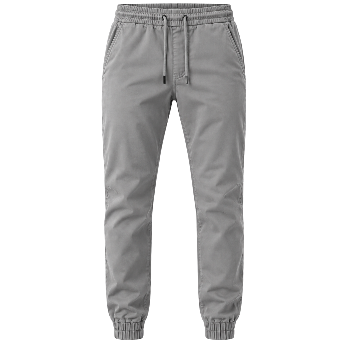 Premium Cotton Stretch Jogger Pants – Grey