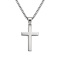 Premium Stainless Steel Cross Necklace – Silver