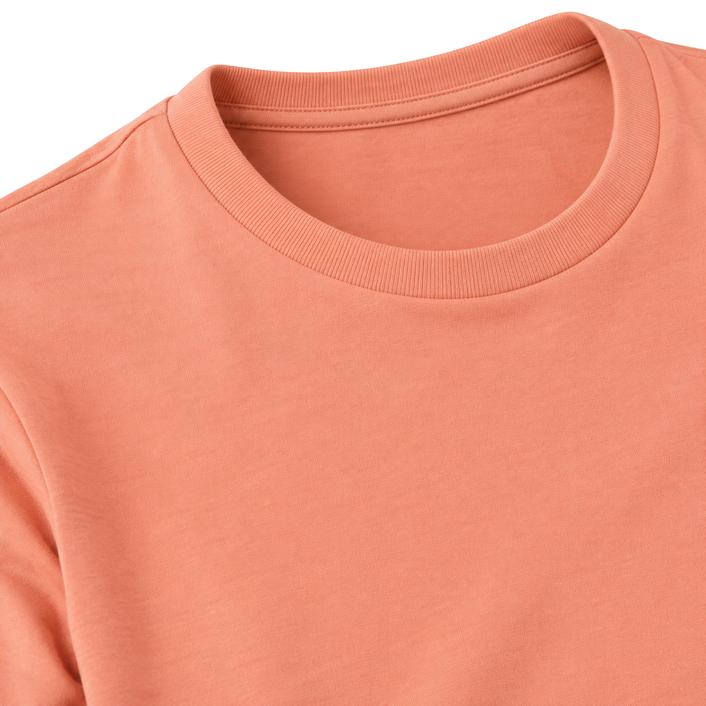 Premium Cotton Crew Neck T-Shirt – Salmon