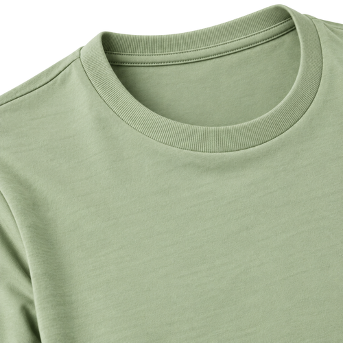 Premium Cotton Crew Neck T-Shirt – Light Green