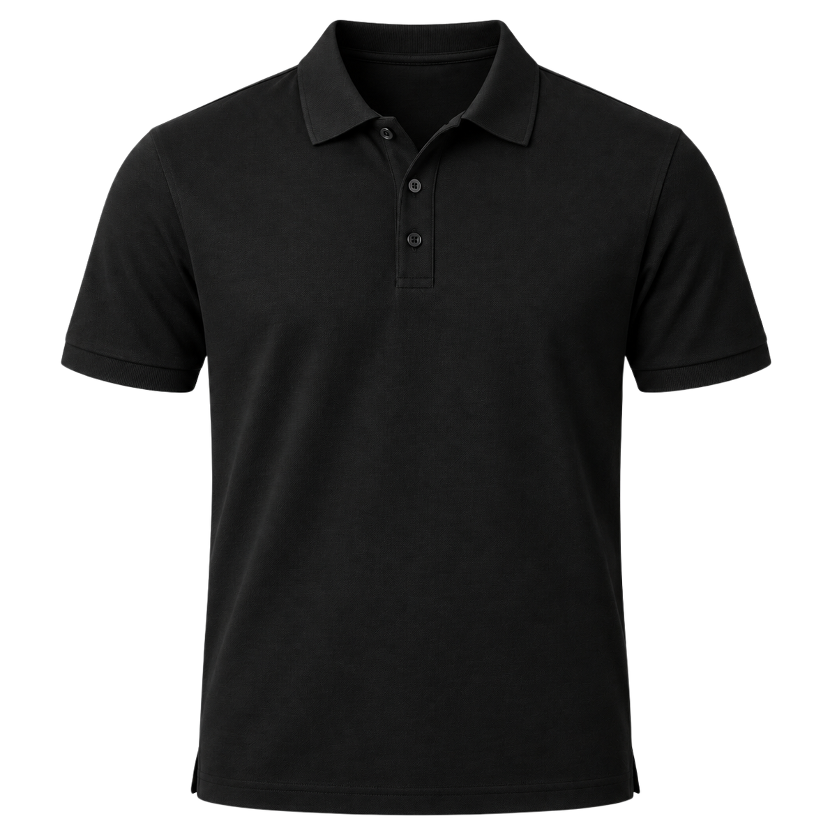 Premium Cotton Piqué Polo Shirt – Black