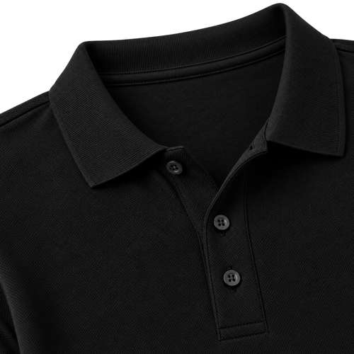 Premium Cotton Piqué Polo Shirt – Black