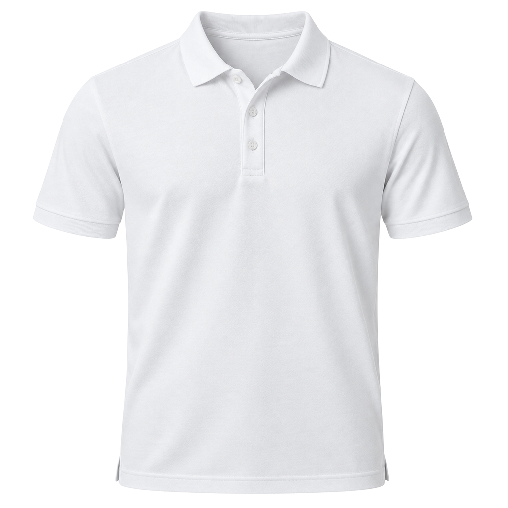 Premium Cotton Piqué Polo Shirt – White